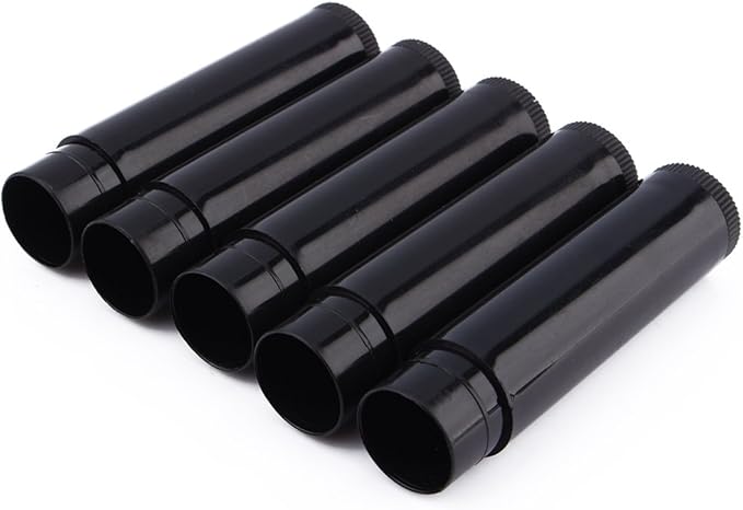 Ymiko 100PCS Black lipstick Tube, DIY Lipsticks Lip