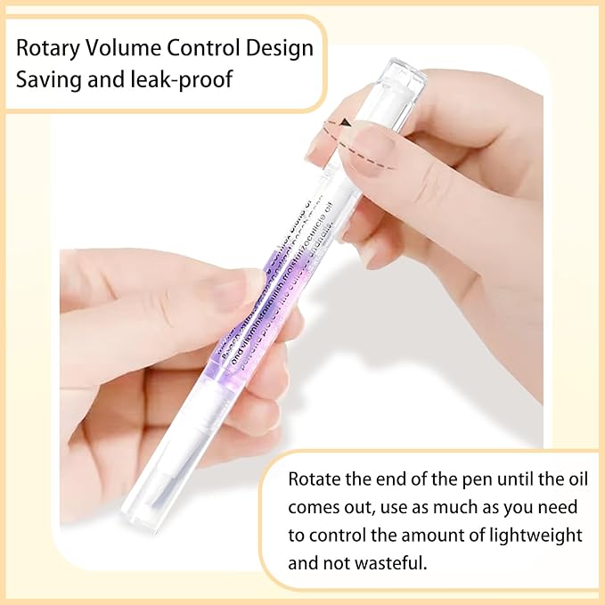 Cuticle Oil Pen for Nails Care,Nail Oil For Strength,Nourish Moisten Care Nail Cuticle Oil To Reduce Nail Cracking and Dry for Weak Peeling Brittle and Thin Nails (Osmanthus&orange)