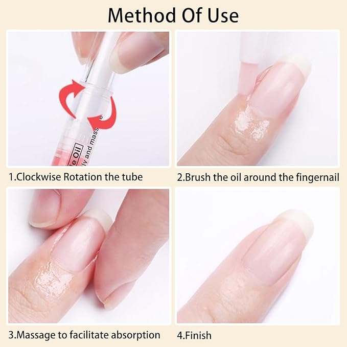 Cuticle Oil Pen for Nails Care,Nail Oil For Strength,Nourish Moisten Care Nail Cuticle Oil To Reduce Nail Cracking and Dry for Weak Peeling Brittle and Thin Nails (Osmanthus&orange)