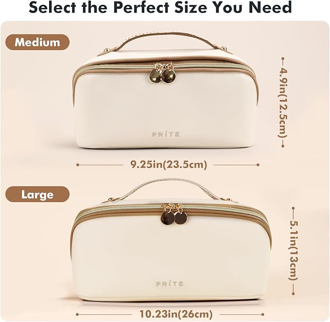 Prite large capacity cosmetic bag