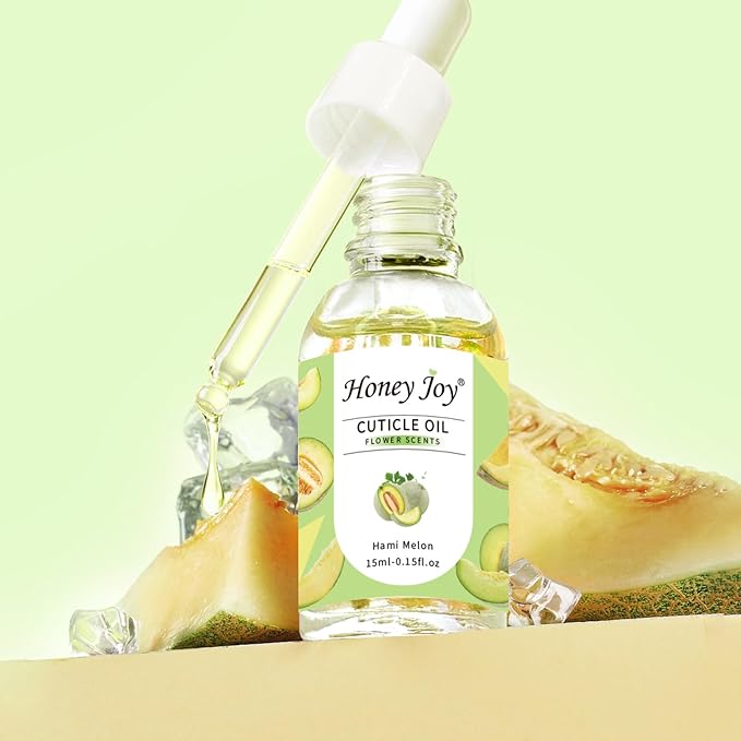 Honey Joy Cuticle Oil for Nails β Nail Oil Cuticle for Nail Care, Cuticle Nail Oil for Growth and Strength, Cuticle Oil for Nails, 0.5 fl. oz (Hami Melon)