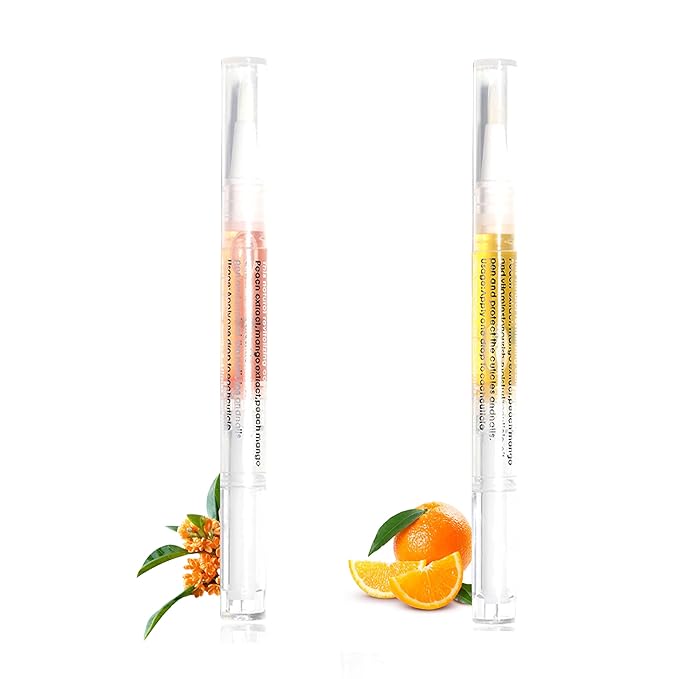 Cuticle Oil Pen for Nails Care,Nail Oil For Strength,Nourish Moisten Care Nail Cuticle Oil To Reduce Nail Cracking and Dry for Weak Peeling Brittle and Thin Nails (Osmanthus&orange)