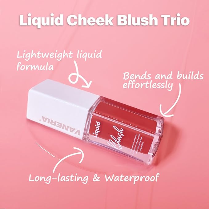 VANERIA Liquid Blush for Cheeks,Long lasting High Pigment Blushes.#2 (/0.17oz) 5g