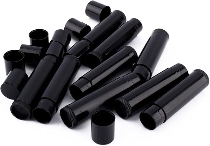 Ymiko 100PCS Black lipstick Tube, DIY Lipsticks Lip