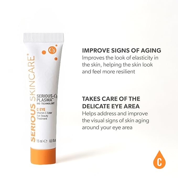 Serious Skincare Vitamin C & Collagen Skin Care Set - Reduce Wrinkles, Brightening - C-Restore Night Cream Moisturizer for Face, Eye Treatment Gel & C Clean Face Cleanser - Deep Hydration C3