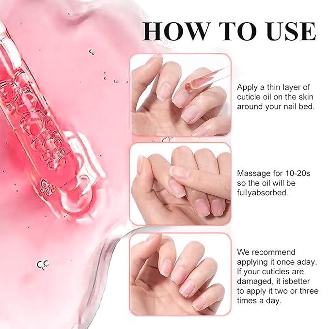 Honey Joy Cuticle Oil for Nails β Nail Oil Cuticle for Nail Care, Cuticle Nail Oil for Growth and Strength, Cuticle Oil for Nails, 0.5 fl. oz (Rose)