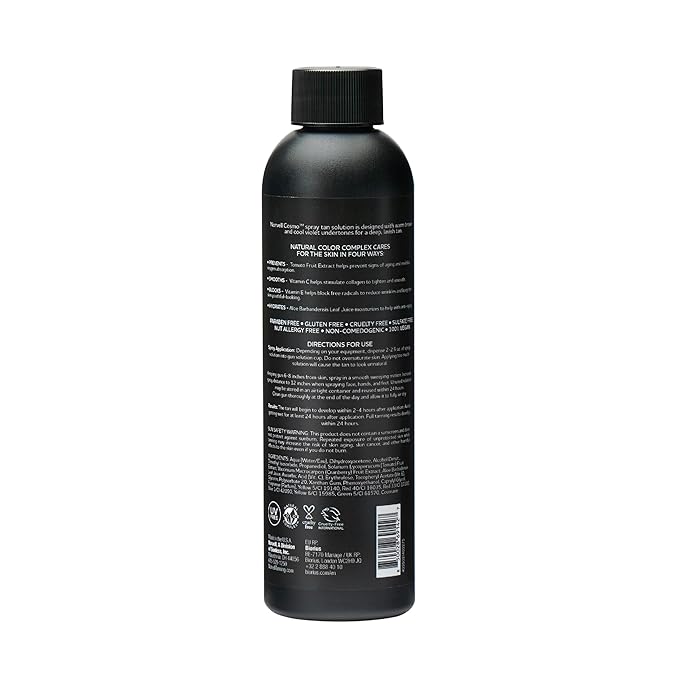 Norvell Spray Tan Solution, Cosmo, Blend of Warm Brown & Cool Violet-Brown Undertones, 8 fl. oz. - Long-Lasting, Handheld Self-Tanning Spray with Tomato Seed Extract, Aloe Leaf