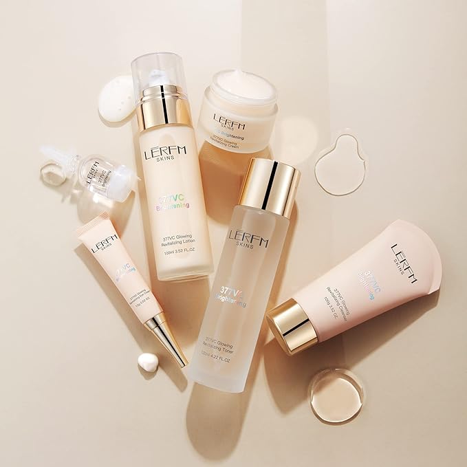 Skin Care Set 9 in 1 Facial Cleanser, Toner, Serum, Face Lotion, Cream & Eye Cream β Hydrating, Anti-Aging &Brightening Daily Routine for Glowing Skin