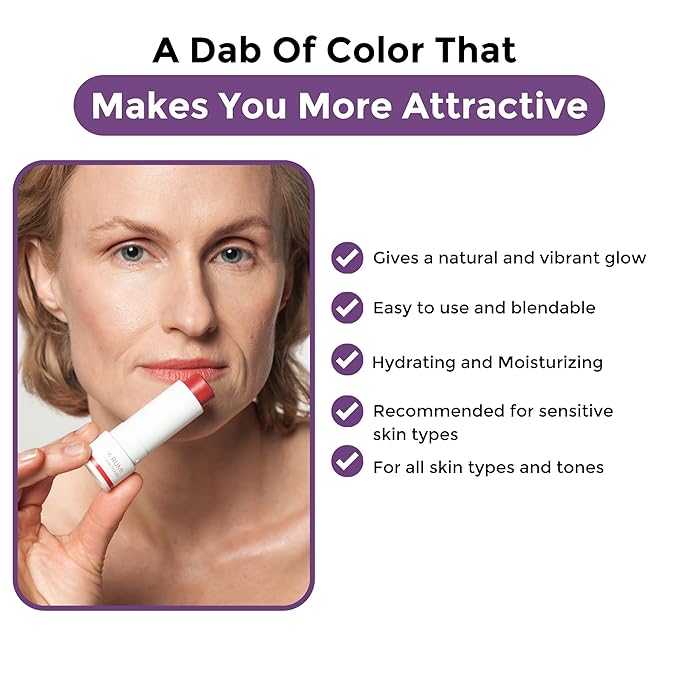 BloomBlush+ Multipurpose Color Stick For Older Women - Peach, Regular)