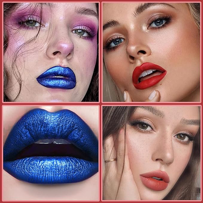 AWCCXMYM 5Pcs Peel Off Lip Stain Lip Tint Matte Lipstick Nude Lip Gloss Long Lasting Waterproof Up To 24 Hours Non Stick Cup Non Fade Liquid Lipstick Lip Tint Stain Makeup Set