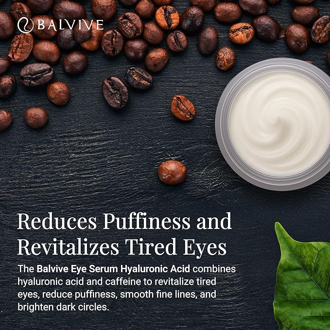 Eye Serum Treatment with Retinol, Caffeine & Multi-Peptides for Dark Circles, Puffiness, Wrinkles & Fine Lines - Hydrating & Revitalizing Under-Eye Cream for Women & Men, 30ml