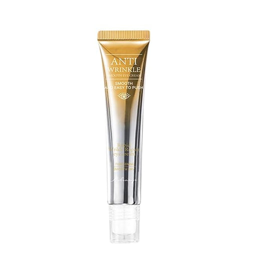 Eye Serum with 8% Glycerin 5% Retinol Hyaluronic Acid for Rapid Puffy Fine Lines Dark Circles Wrinkles, Under Eye Cream with 360° Roller Massage Ball, 0.7 fl. oz, Gold