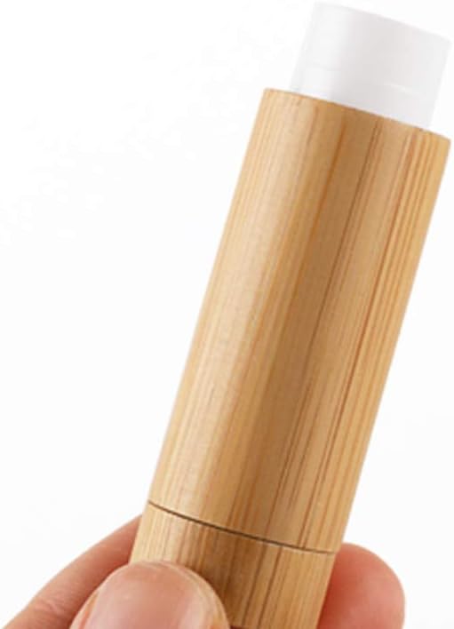 Furnido Natural Bamboo Lip Balm Tubes,5.5g Empty Refillable Tubes,5.5g