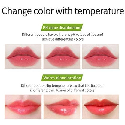 Dulele 3 Colors Hydrating Aloe Vera Lipsticks, Magic Temperature Color Changing Long Lasting Lip Balm Set, Organic Moisturizing Crystal Jelly Lip Tint Balm