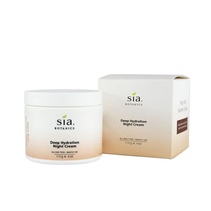 Deep Hydration Night Face Cream (118ml/4oz Tub) | Facial Moisturizer w/Jojoba, Evening Primrose, Vitamin E | Natural, Clean, Botanical Skincare for Women