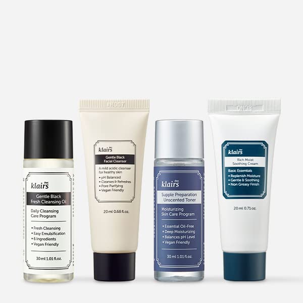 [DearKlairs] Skincare Trial Kits, 4 minis, cleansing