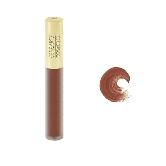 Gerard Cosmetics HydraMatte Liquid Lipstick Mudslide | Brown Lipstick with Matte Finish | Long Lasting and Non-Drying | Super Pigmented Fully Opaque Lip Color