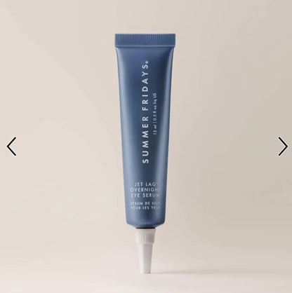 Summers Friday Jet Lag Overnight Eye Serum, Non-Comedogenic, Fine Line Reducing, 0.5 fl oz