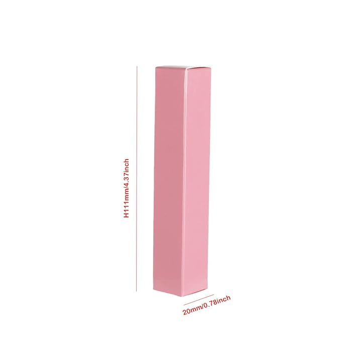 COSIDEA 50 pieces 350gms lip gloss paper box, lipgloss mascara eyeliner packing box for DIY cosmetic, (20 * 20 * 110mm, Pink)