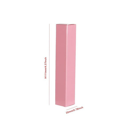 COSIDEA 50 pieces 350gms lip gloss paper box, lipgloss mascara eyeliner packing box for DIY cosmetic, (20 * 20 * 110mm, Pink)