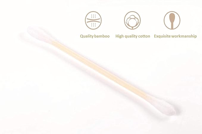 1500pcs natural bamboo cotton buds,organic