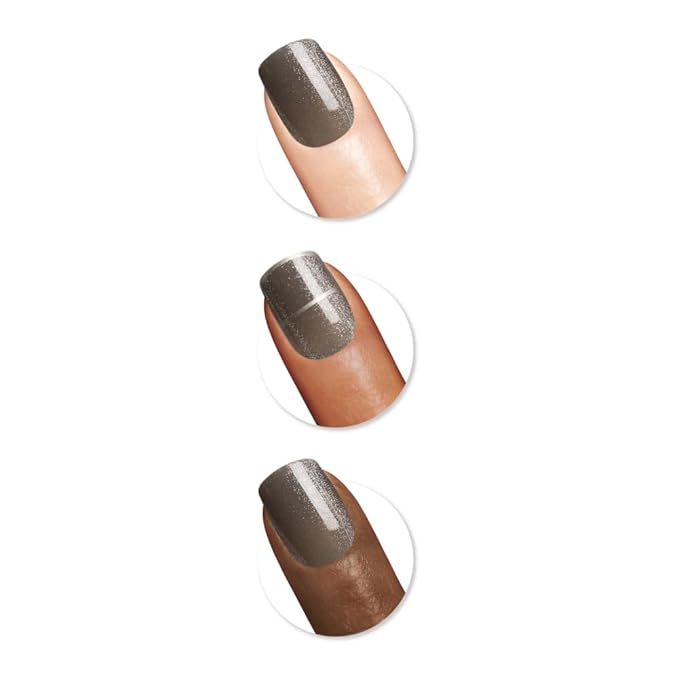 Sally Hansen Instant Cuticle Remover & Salon Effects Light Years Press On Nails Kit - 15 Second Cuticle Gel with Aloe & 30 Nail Designs with Nail Glue