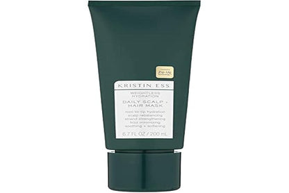 Kristin Ess Hair Weightless Hydration Daily Scalp + Hair Mask - Soothes Scalp, Hydrates Hair, Rebalancing Treatment, Frizz Minimizing, Vegan, Color & Keratin Safe, 6.7 fl oz