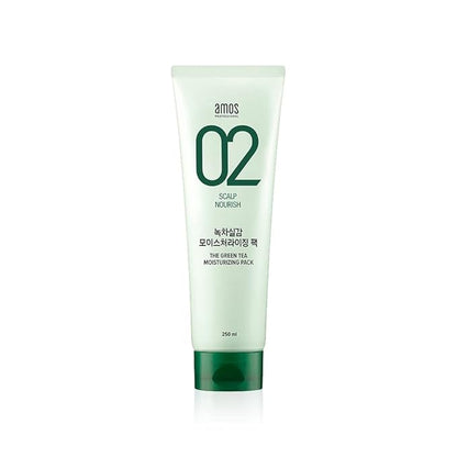 AMOS PROFESSIONAL Korean Green Tea Nourishing Hair Mask 8.45 oz (250ml) | Deep Conditioning Treatment for Hair Growth and Moisture