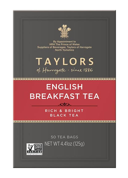 Taylors of Harrogate English Breakfast, 50 Teabags (Pack of 6)