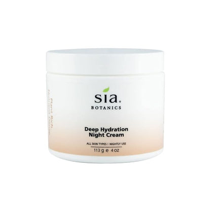Deep Hydration Night Face Cream (118ml/4oz Tub) | Facial Moisturizer w/Jojoba, Evening Primrose, Vitamin E | Natural, Clean, Botanical Skincare for Women