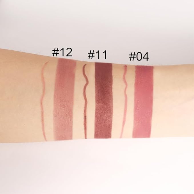 evpct 3Pcs Chestnut Nude Brown Matte Lip Line