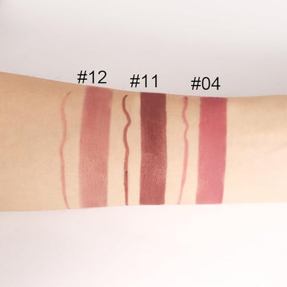 evpct 3Pcs Chestnut Nude Brown Matte Lip Line