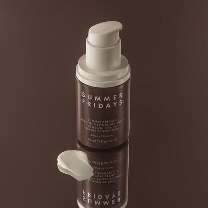 Summer Fridays Midnight Ritual Retinol Serum - Renewal Anti Aging Serum for Face, Fine Lines & Discoloration - Enriched with Jojoba Oil, Hyaluronic Acid & Niacinamide to Renew Skin's Appearance (1 oz)