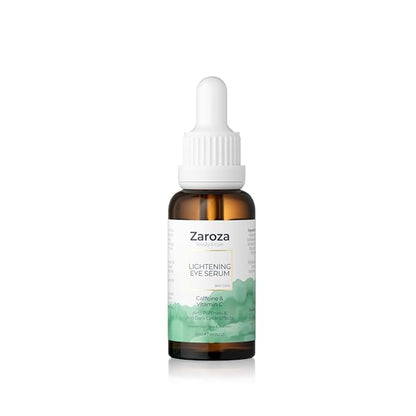 Lightening Serum – Caffeine & Vitamin C Under Eye Treatment for Dark Circles, Puffiness, Fine Lines – Hydrating & Brightening Eye Contour Serum – 30ml