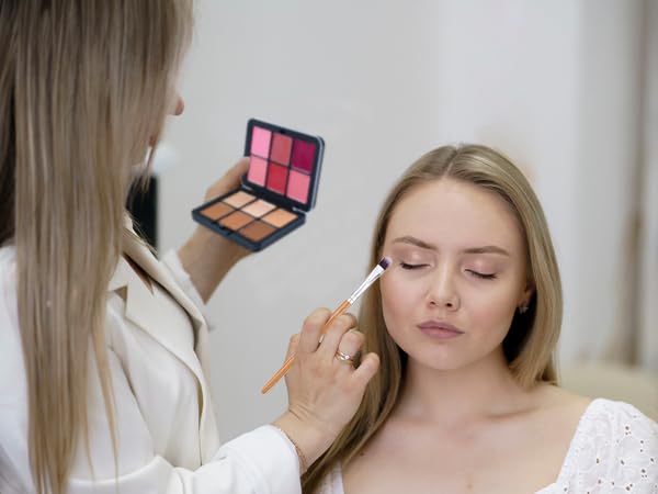 Makeup Blush Palette + Cream Contour Palette Kit,