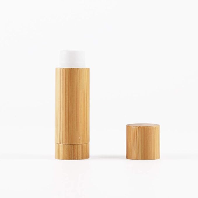 Furnido Natural Bamboo Lip Balm Tubes,5.5g Empty Refillable Tubes,5.5g