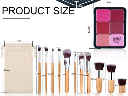 Makeup Blush Palette + Cream Contour Palette Kit,