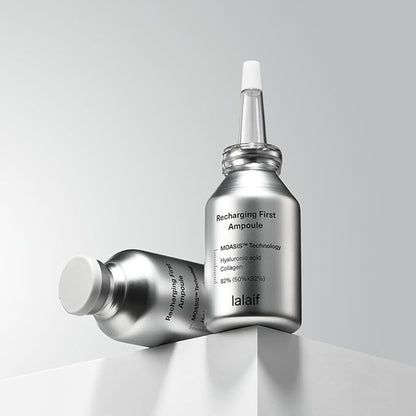 Recharging First Ampoule l 3-Nano Slow Aging Ampoule for Face with Hyaluronic acid, Collagen, Niacinamide l Hydrating & Soothing & Wrinkle-Care Korean Skin Care (30ml / 1.01 fl.oz)