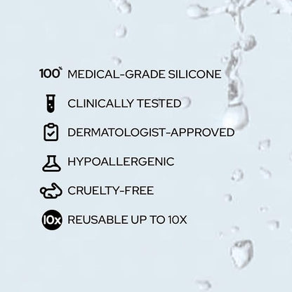SiO Beauty BrowLift - Wrinkle-Smoothing, Medical-Grade Silicone Patches for Fine Lines on Forehead - Reusable Up to 10x - Cruelty-Free & Environmentally-Friendly Hydrating Beauty Patches - 1 Patch