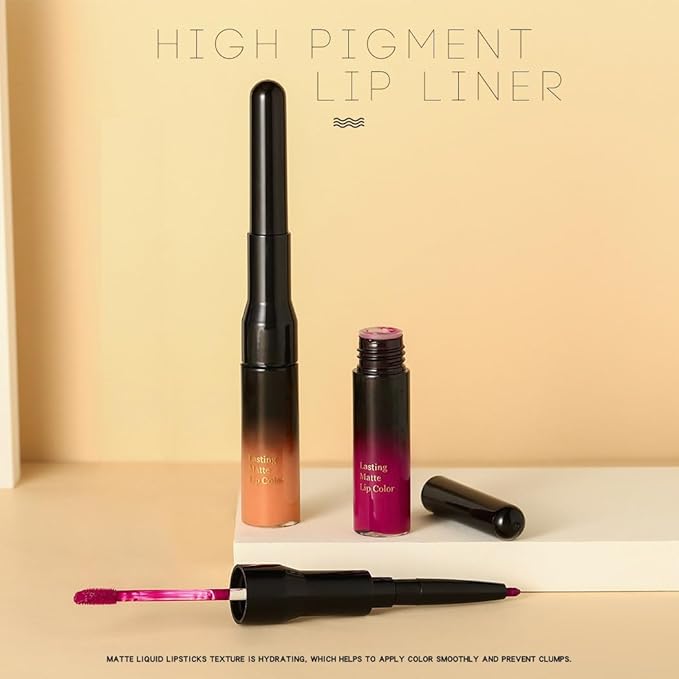 Kilshye Matte Lip Liner Nude Liquid Lipsticks Double Lipgloss