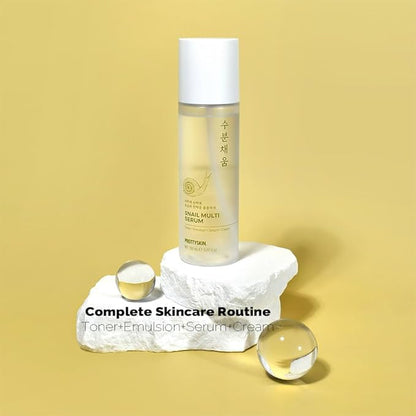 Snail Mucin Serum for face 5.07fl.oz (150ml) Toner+Emulsion+Serum+Cream | Korean Skin Care