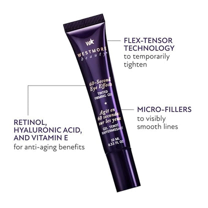 Westmore Beauty 60 Second Eye Effects - Eye Serum - Under Eye Cream - Instant Eye Tightening Serum & Instant Eye Bag Remover Puffiness - Medium to Deep - 0.68 fl oz / 20 mL