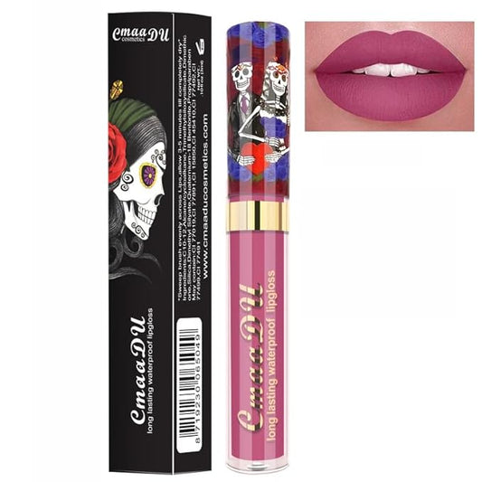 Skull Lipstick Matte Red Pink Purple Brown Waterproof Long