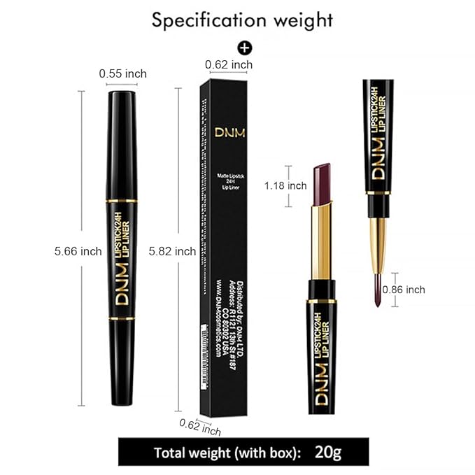 evpct 1Pcs Light Brown Lip Liner and Lipstick