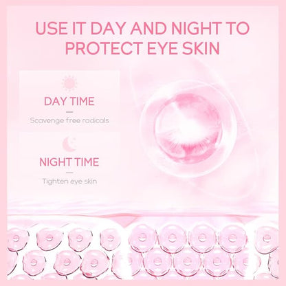 AKARY Sakura Eye Cream, Under Eye Cream to Reduce Dark Circles, Bags, Puffiness, Hydrate Undereye Area, Skincare Eye Cream with Hyaluronic Acid for All Skin Types