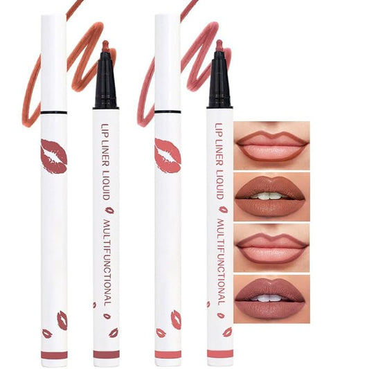 Mocha Brown Matte Lip Tint Stain Pen,Versatile Lip Set,Long