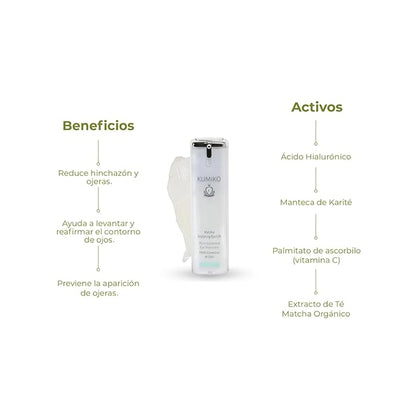 KUMIKO Ultimate Eye Lift & Brightener - Multi-Corrective Skincare Day Cream for Eyes & Lips - Targets Dark Circles, Wrinkles & Puffiness - Hydrating Eye Moisturizer - Ethical Beauty - 30ml