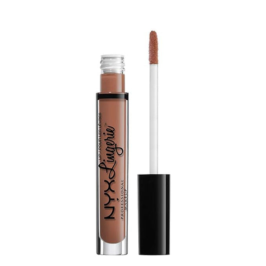 NYX PROFESSIONAL MAKEUP Lip Lingerie Matte Liquid Lipstick - Push-Up, Brown Spice Pink