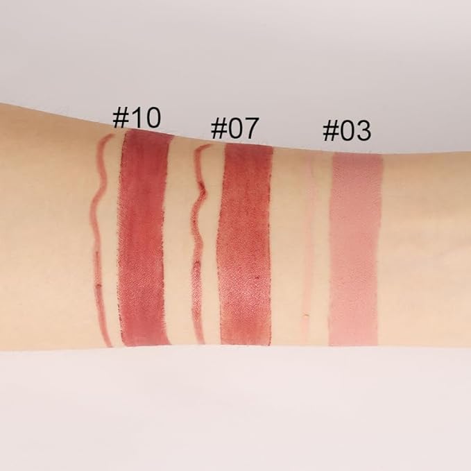 evpct 3Pcs Nude Beige Light Brown Rose Gold Lip 24 l