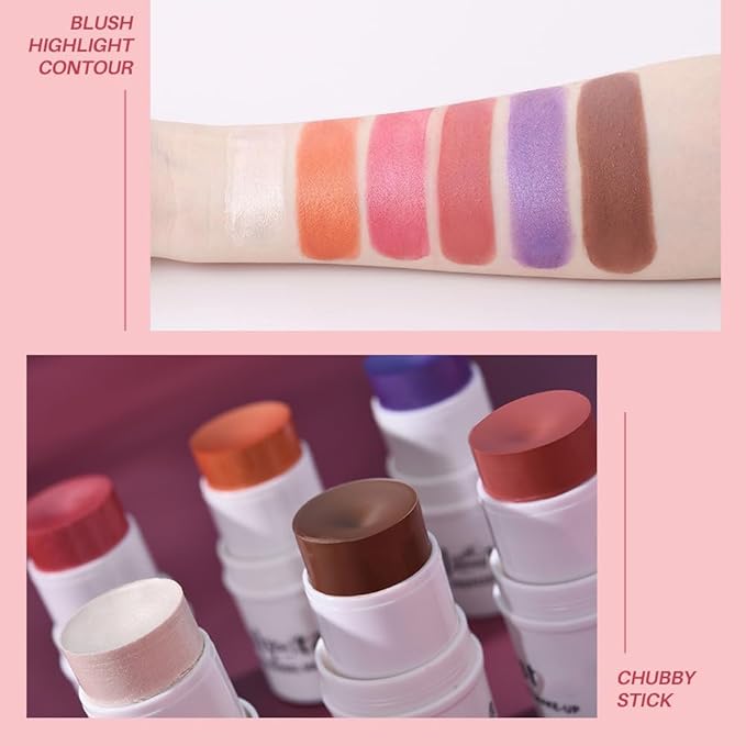 Cream Blush Stick for Cheeks, Waterproof Cream Makeup All Skin